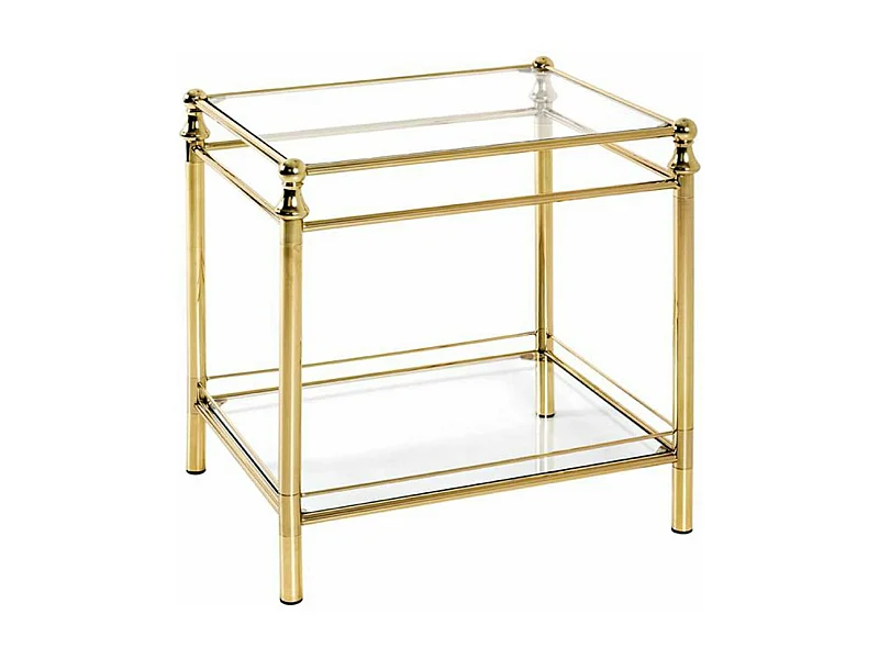 Table d'Appoint Design "Laitonné" 53cm Or