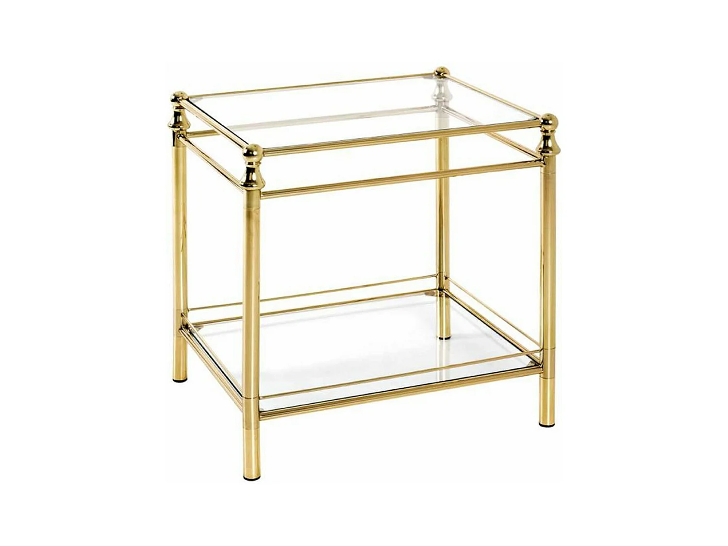 Table d'Appoint Design "Laitonné" 53cm Or