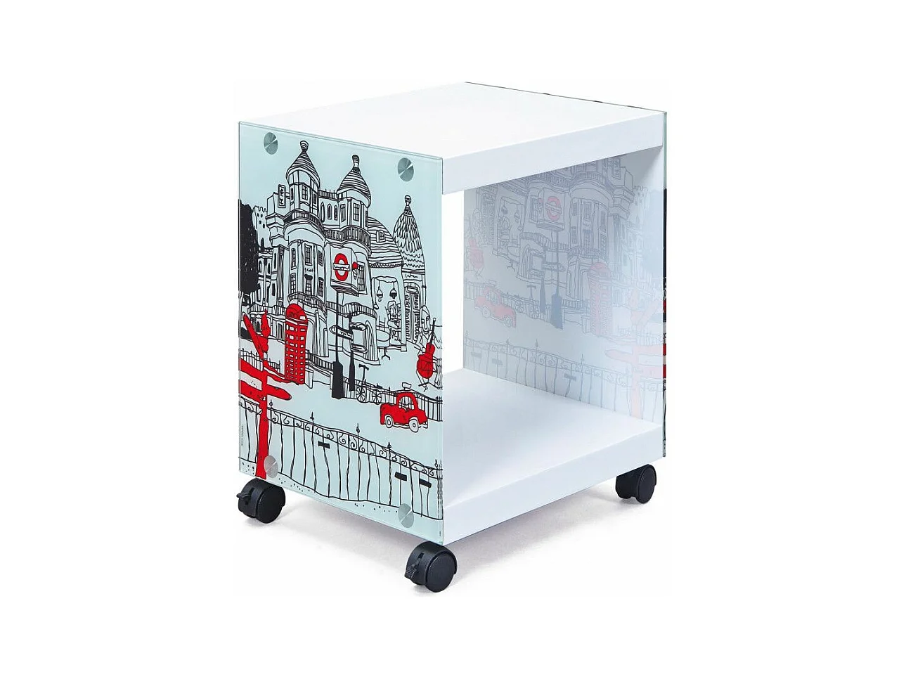 Table d'Appoint Design "Bristol" 46cm Blanc