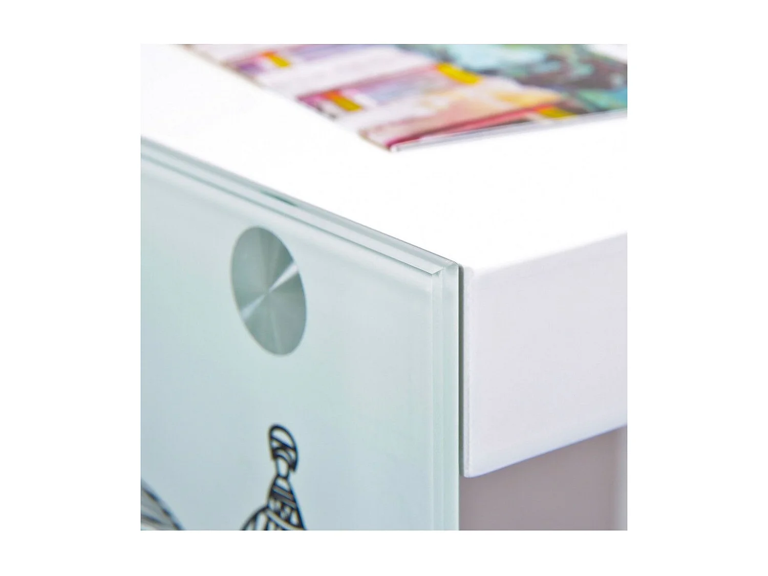 Table d'Appoint Design "Bristol" 46cm Blanc