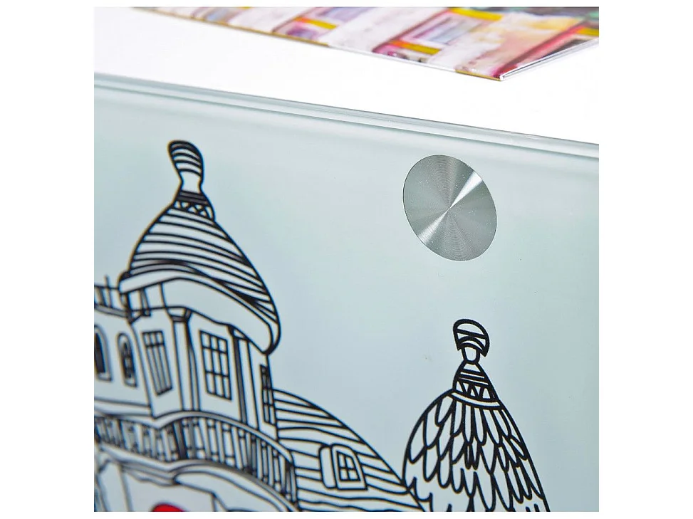 Table d'Appoint Design "Bristol" 46cm Blanc