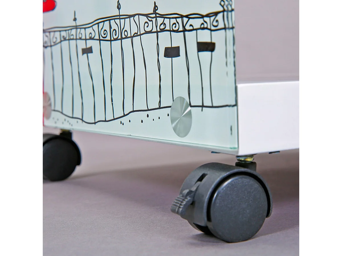 Table d'Appoint Design "Bristol" 46cm Blanc