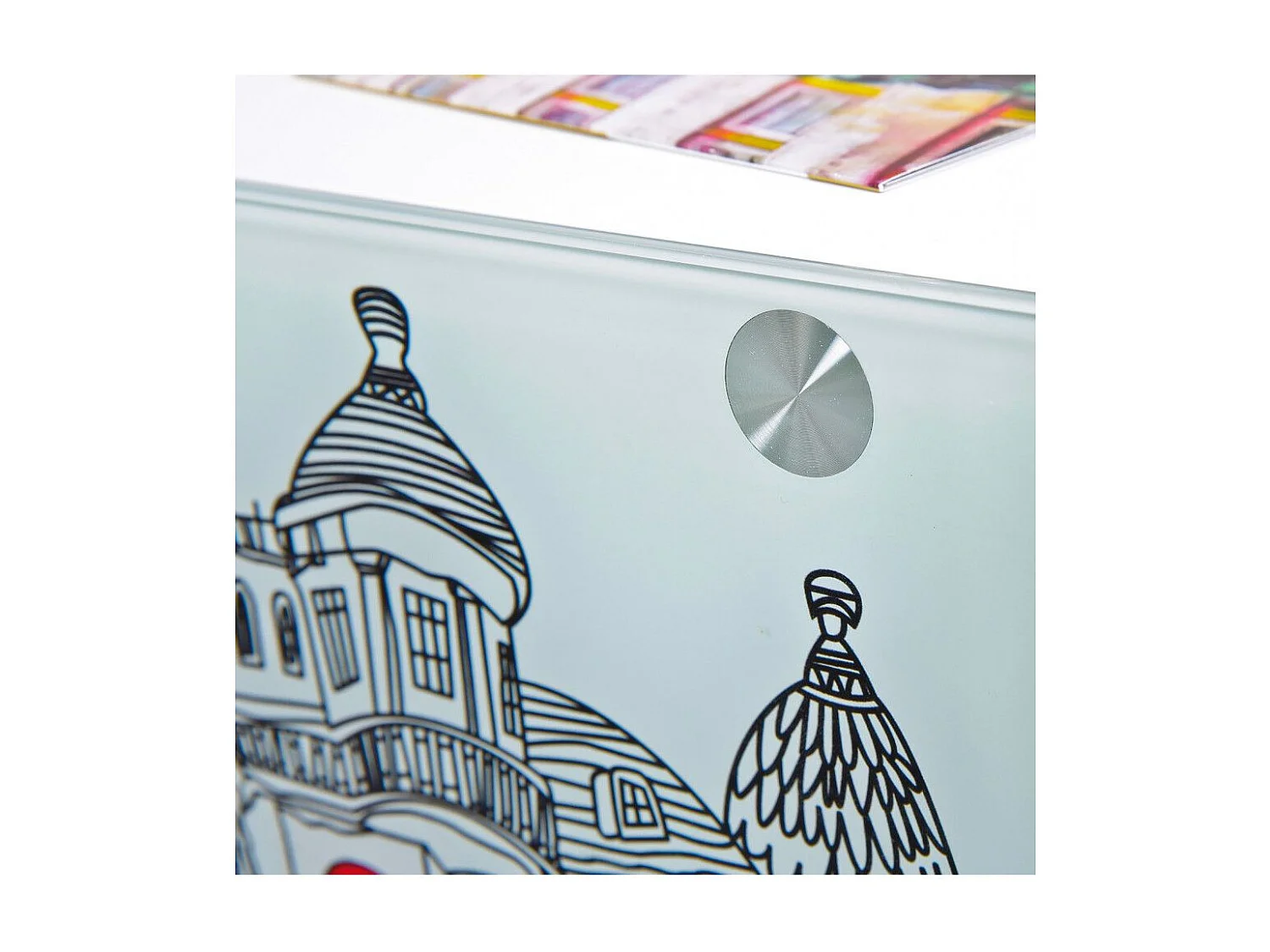 Table d'Appoint Design "Bristol" 46cm Blanc