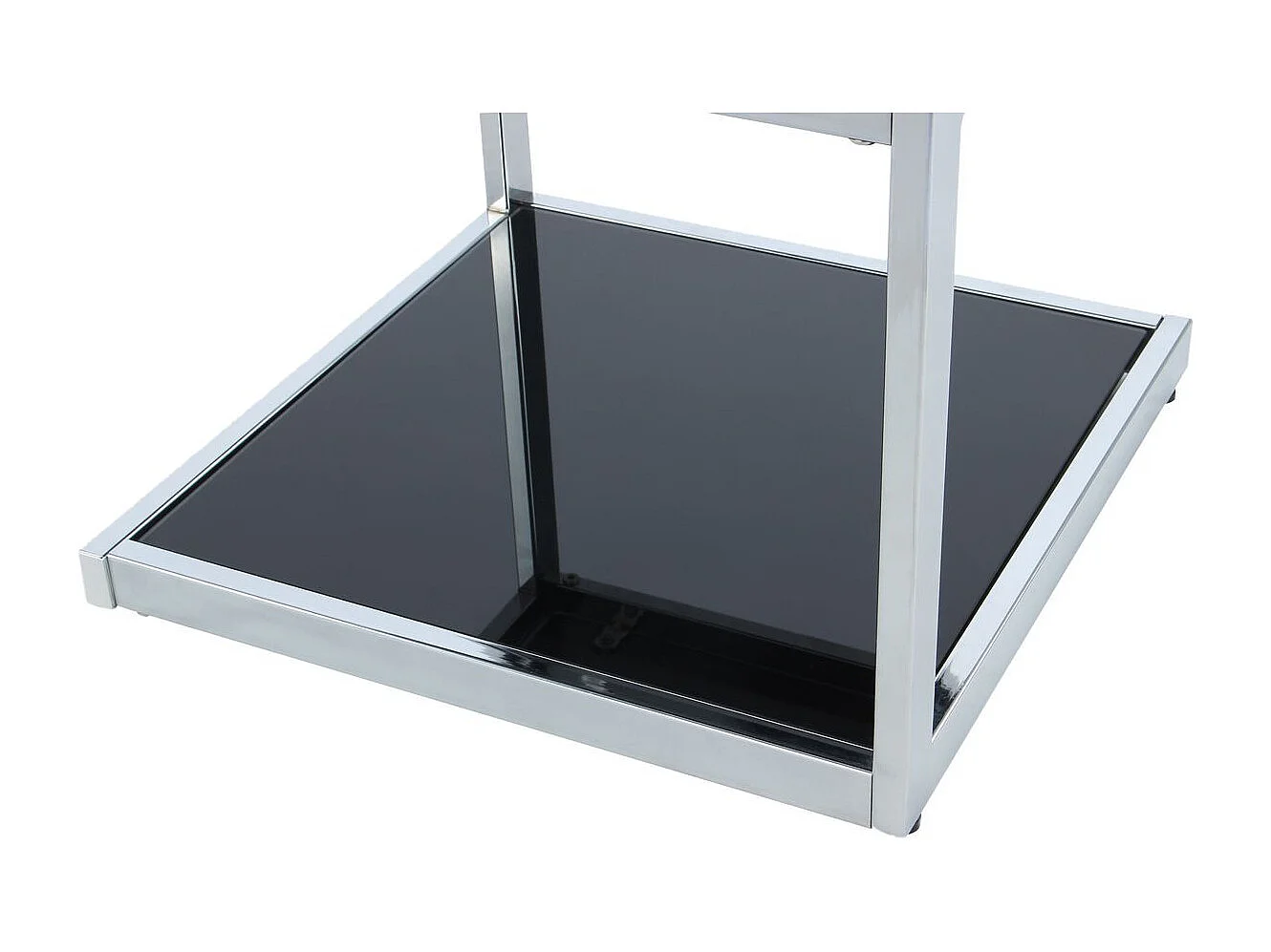 Table d'Appoint "Cubo" 52cm Noir & Chrome