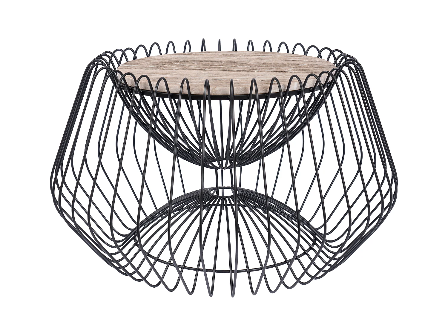Table d'Appoint Design "Malibu" 60cm Marron