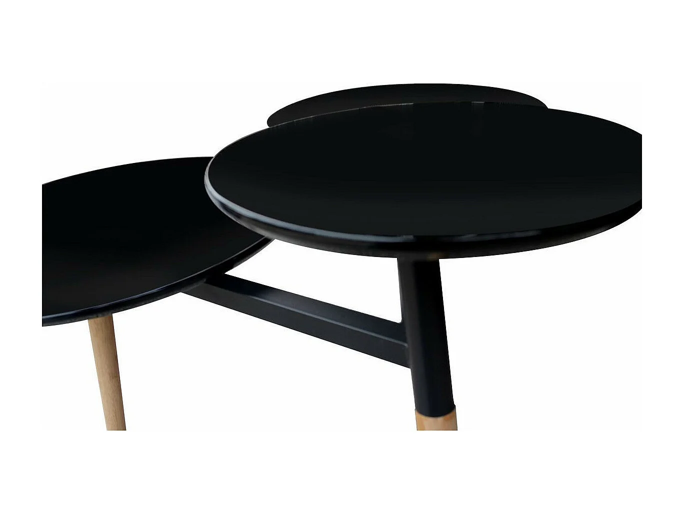 Table d'Appoint Design "Butler" 86cm Noir