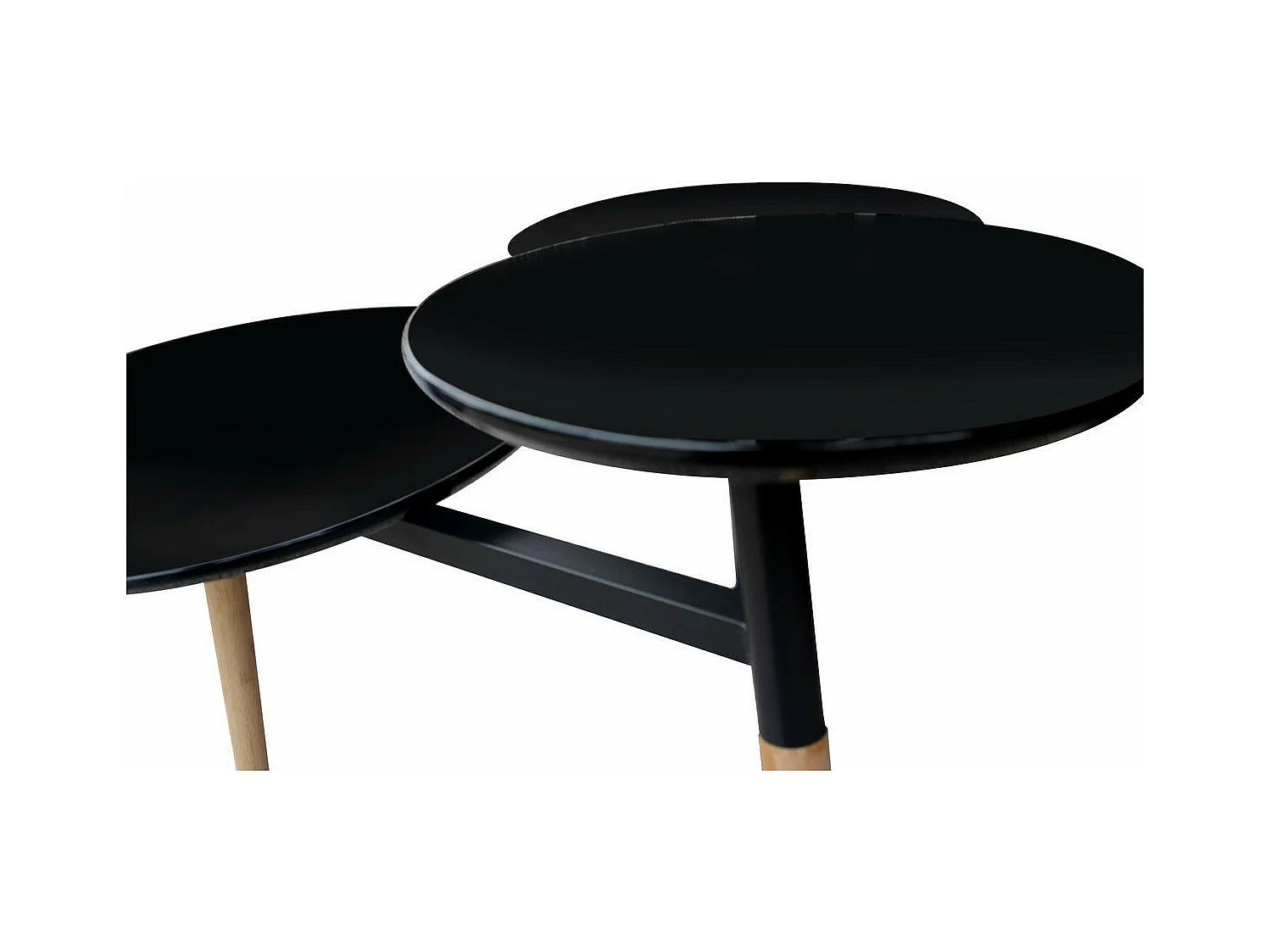 Table d'Appoint Design "Butler" 86cm Noir