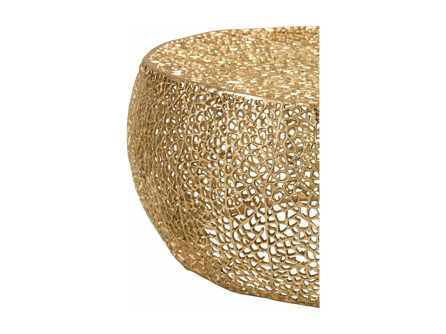 Table d'Appoint Design "Corail" 81cm Or