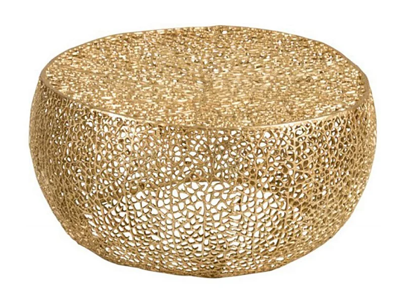 Table d'Appoint Design "Corail" 81cm Or