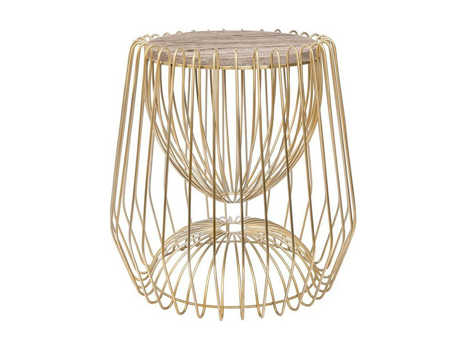 Table d'Appoint Design "Malibu" 51cm Marron