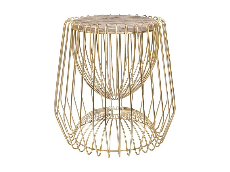 Table d'Appoint Design "Malibu" 51cm Marron