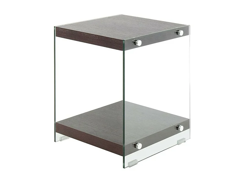 Table d'Appoint en Bois "Elementary" 45cm Marron Foncé