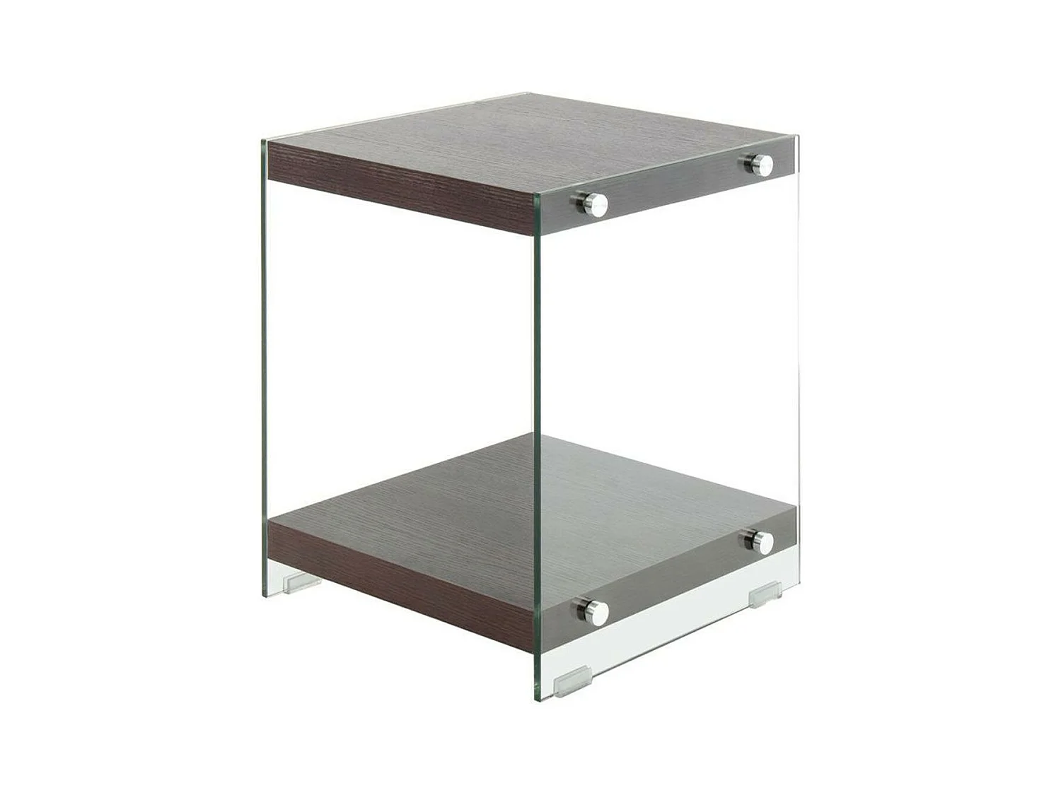 Table d'Appoint en Bois "Elementary" 45cm Marron Foncé