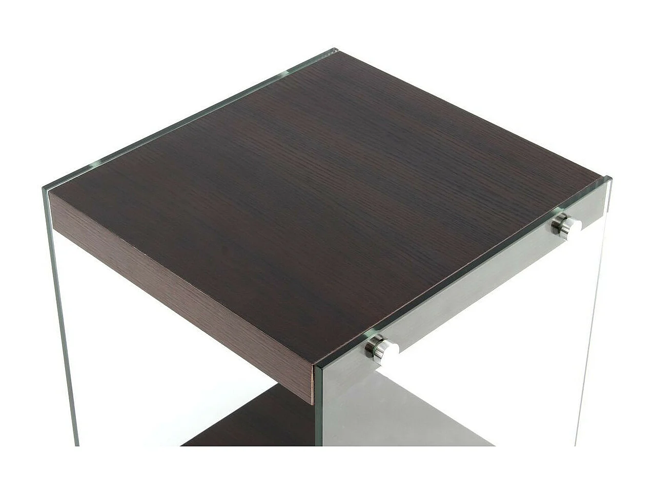 Table d'Appoint en Bois "Elementary" 45cm Marron Foncé