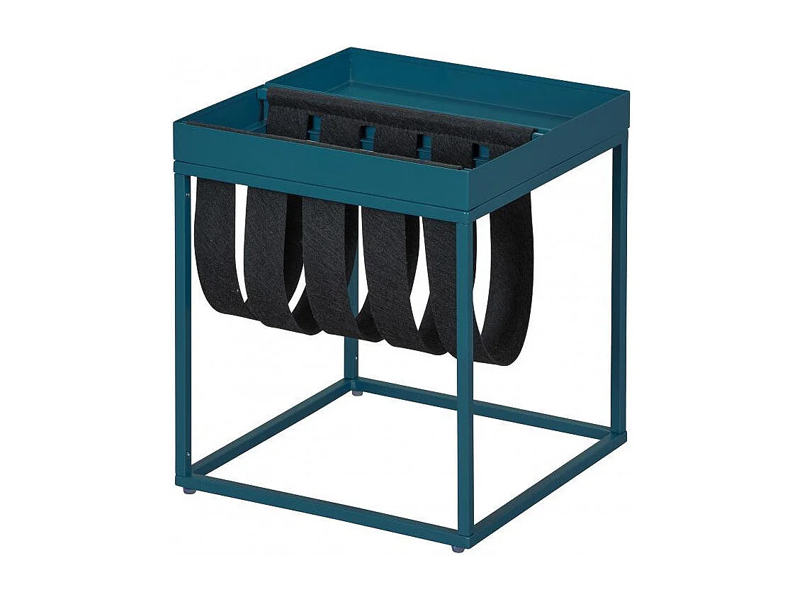 Table d'Appoint Design "Porte-Magazine" 40cm Bleu