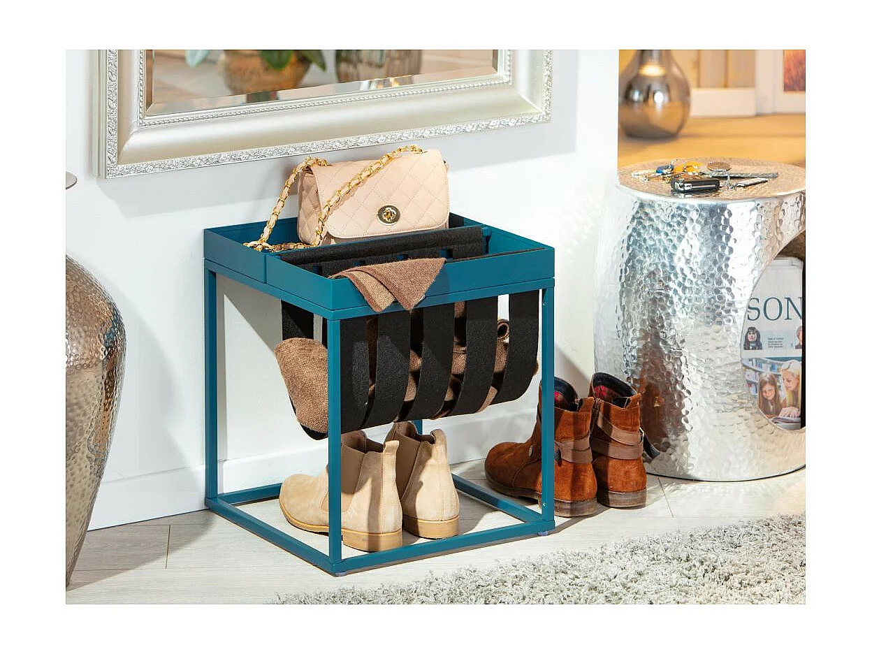 Table d'Appoint Design "Porte-Magazine" 40cm Bleu