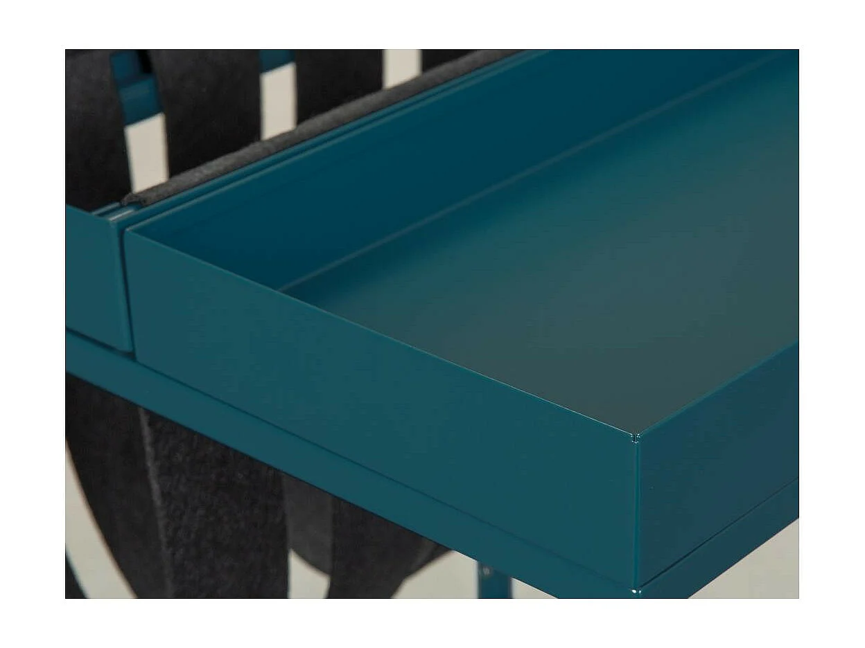 Table d'Appoint Design "Porte-Magazine" 40cm Bleu