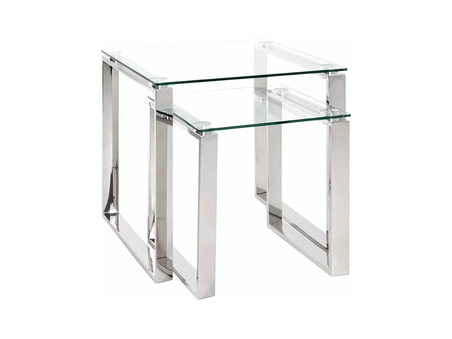 Table d'Appoint Design "Hytin" 45cm Argent
