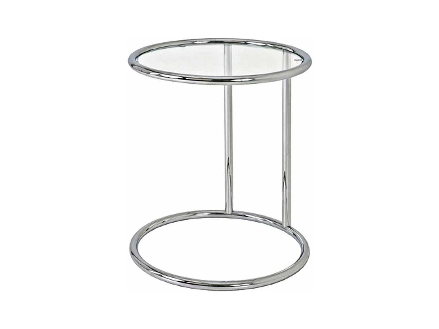 Table d'Appoint en Verre "Blaise" 55cm Argent