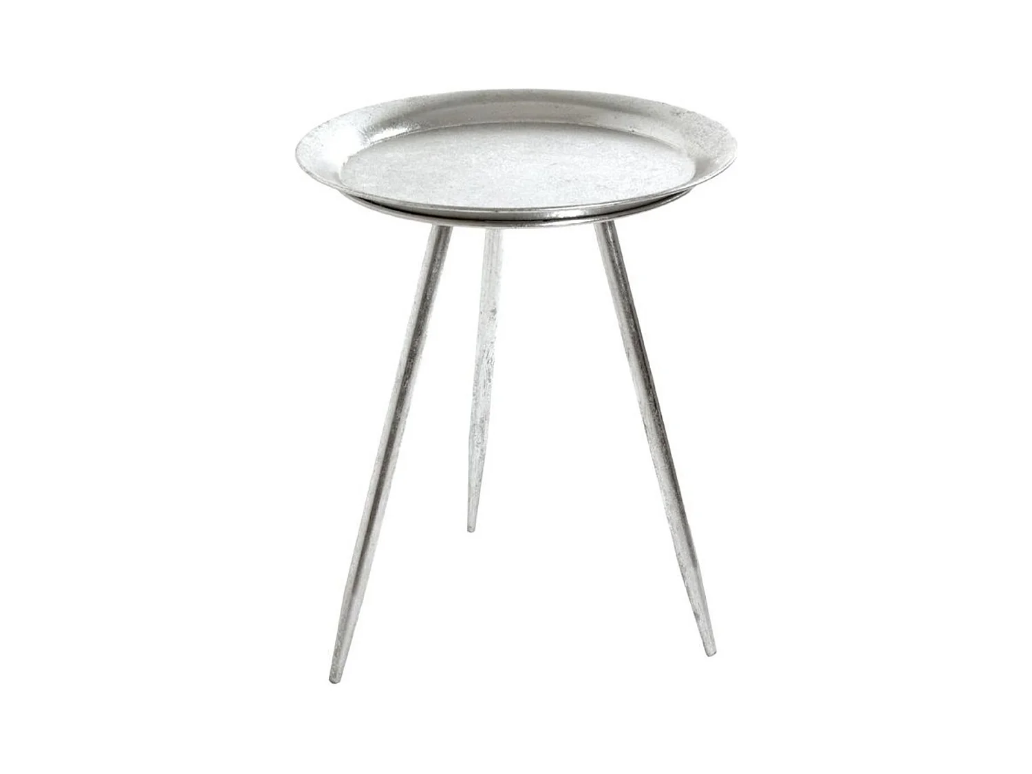 Table d'Appoint Design "Matalo" 47cm Argent