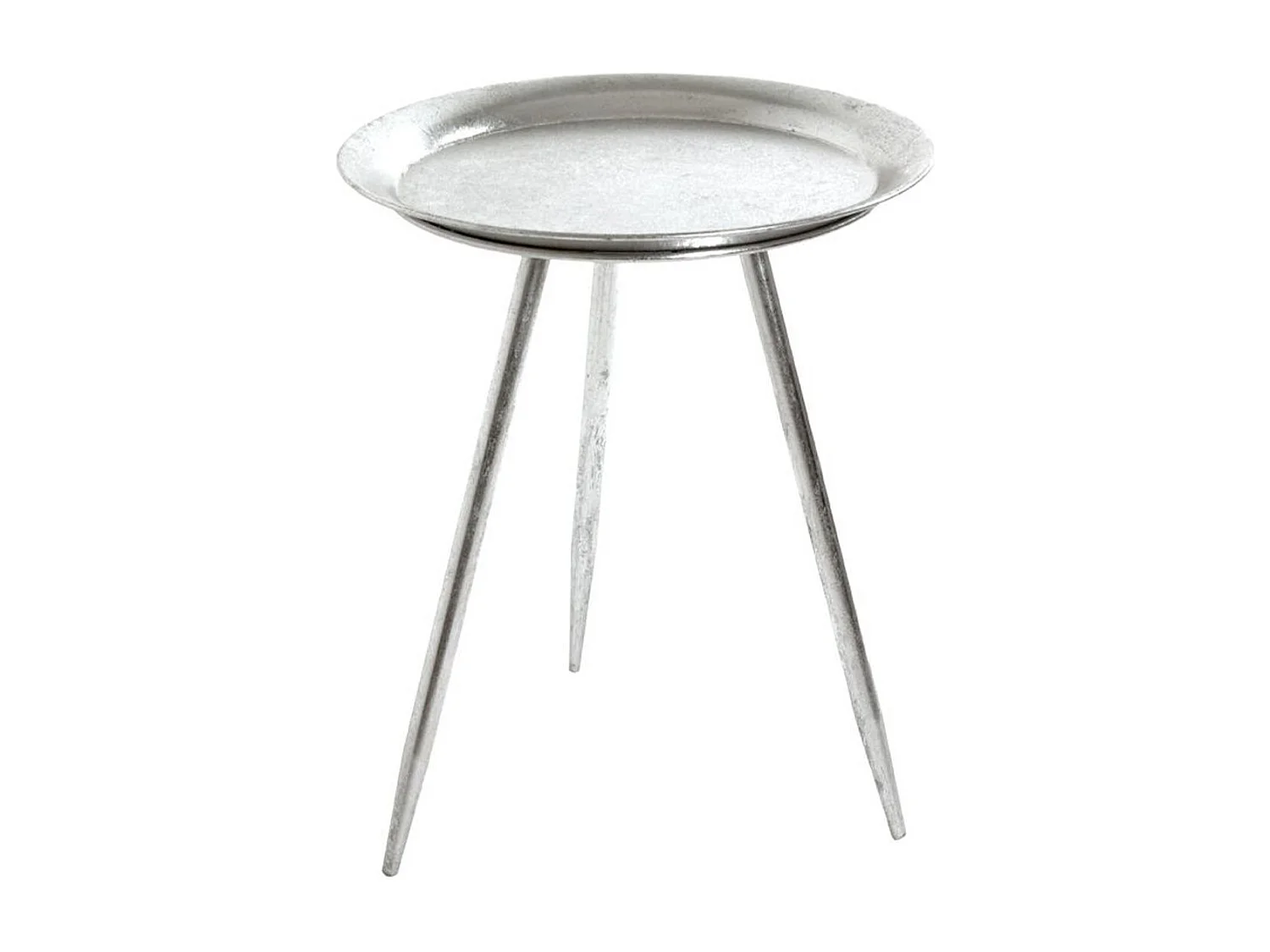 Table d'Appoint Design "Matalo" 47cm Argent