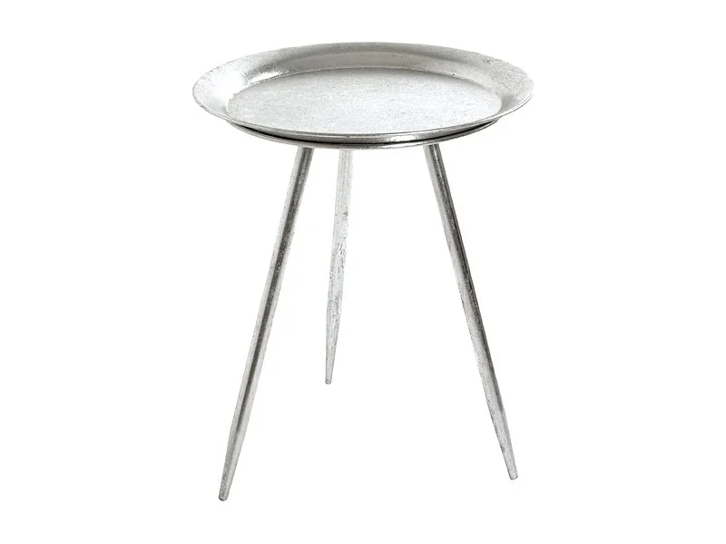 Table d'Appoint Design "Matalo" 47cm Argent