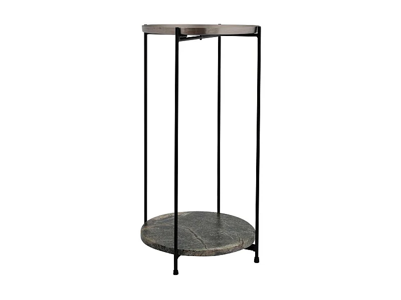 Table d'Appoint en Marbre "Louisa" 60cm Argent