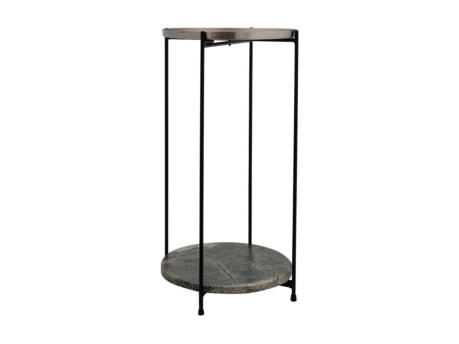 Table d'Appoint en Marbre "Louisa" 60cm Argent