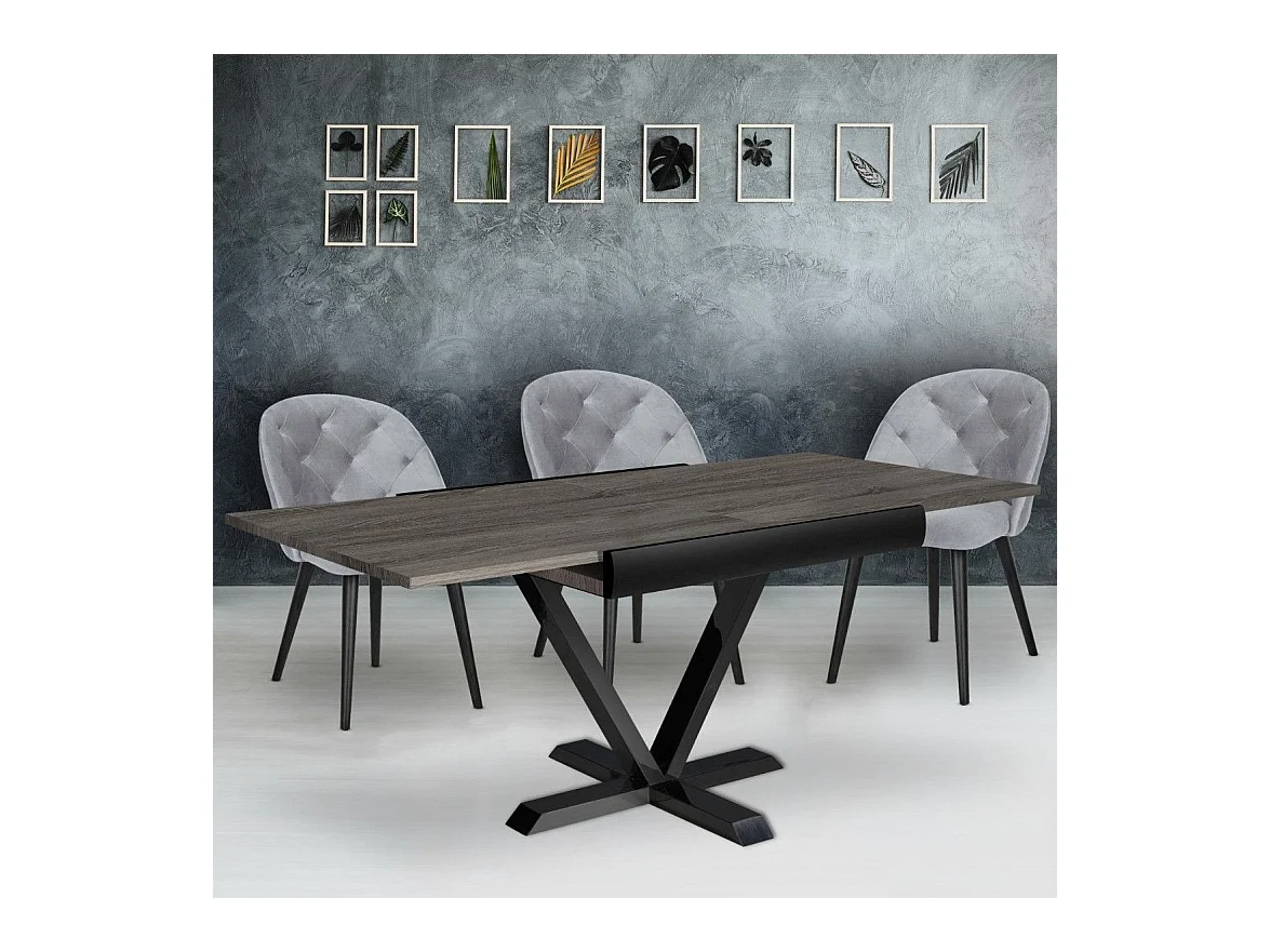 Table à Manger Extensible "Shoreditch" 90-180cm Marron