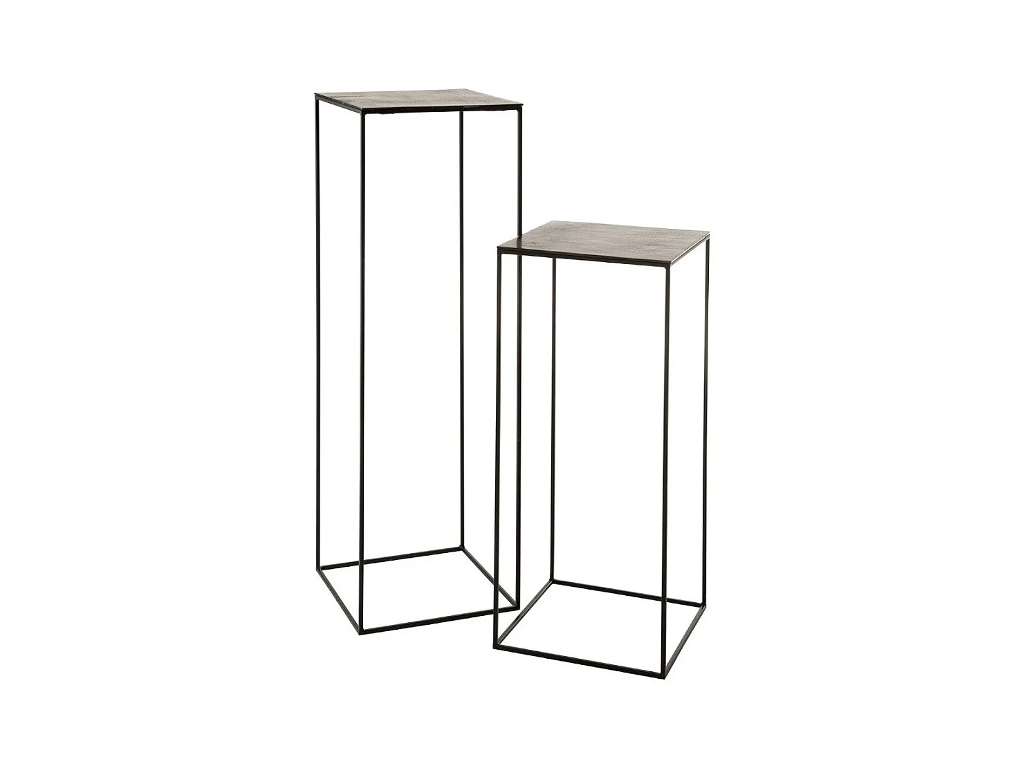 Lot de 2 Sellettes d'Appoint Gigognes "Oxidize" 120cm Noir