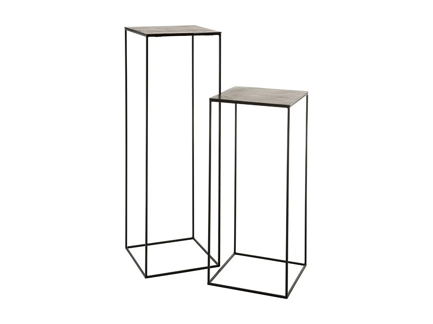 Lot de 2 Sellettes d'Appoint Gigognes "Oxidize" 120cm Noir