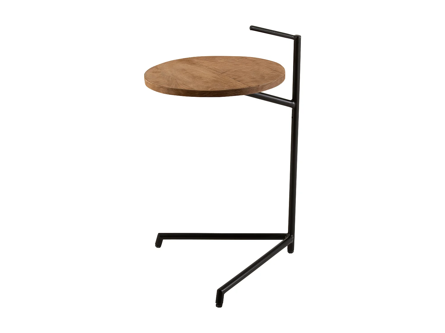 Table d'Appoint Design "Bistro" 65cm Noir & Naturel