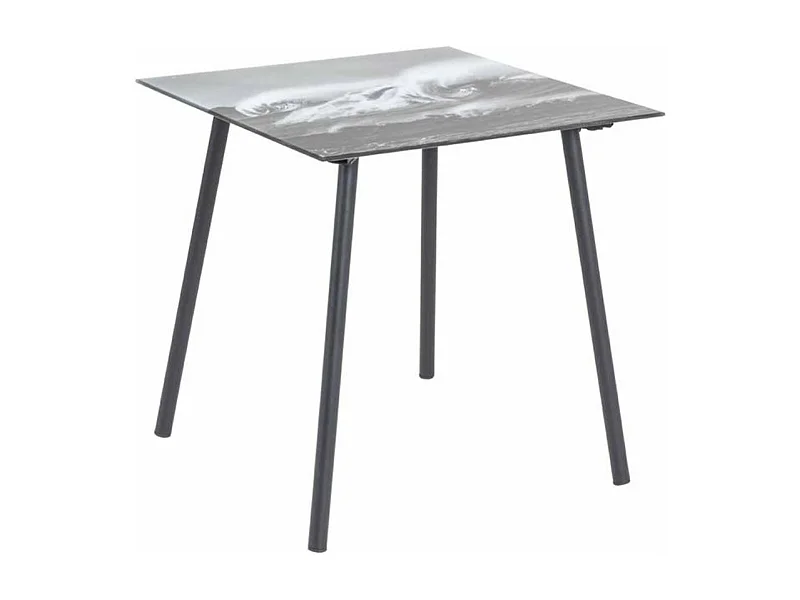 Table d'Appoint Design "Vagues" 41cm Noir