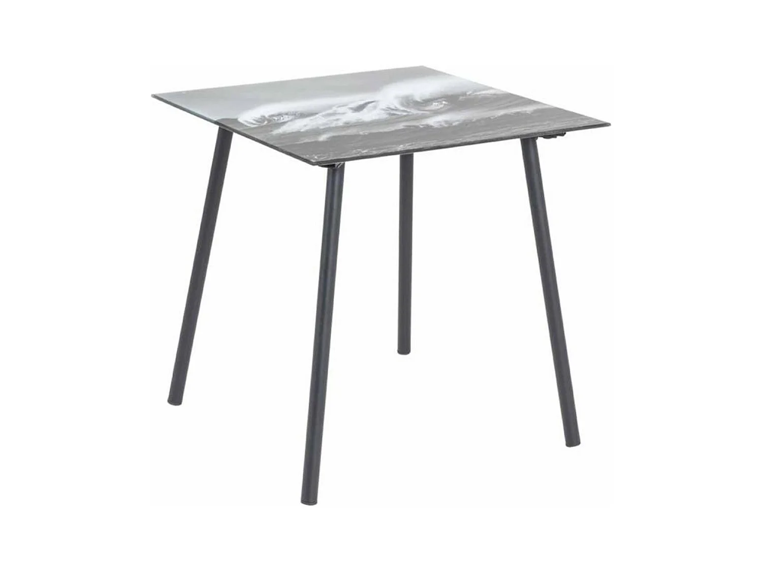 Table d'Appoint Design "Vagues" 41cm Noir