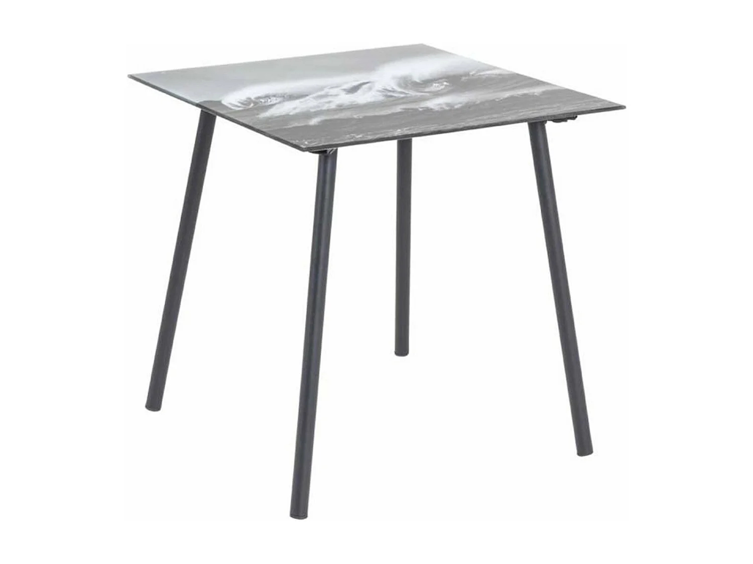 Table d'Appoint Design "Vagues" 41cm Noir