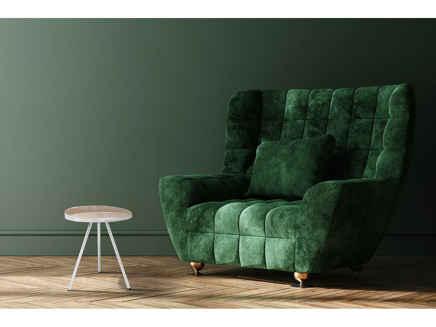 Table d'Appoint Design "Morrison" 48cm Taupe