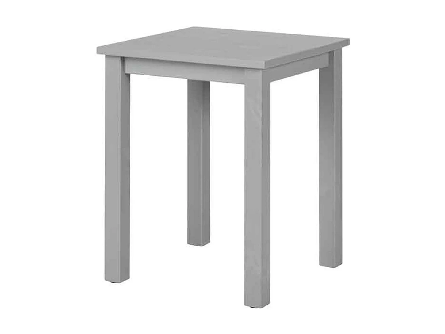 Table d'Appoint en Bois Massif "Nina" 55cm Gris Laqué