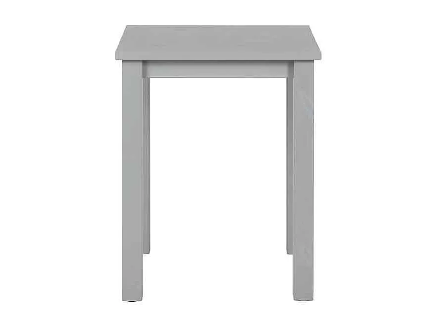 Table d'Appoint en Bois Massif "Nina" 55cm Gris Laqué