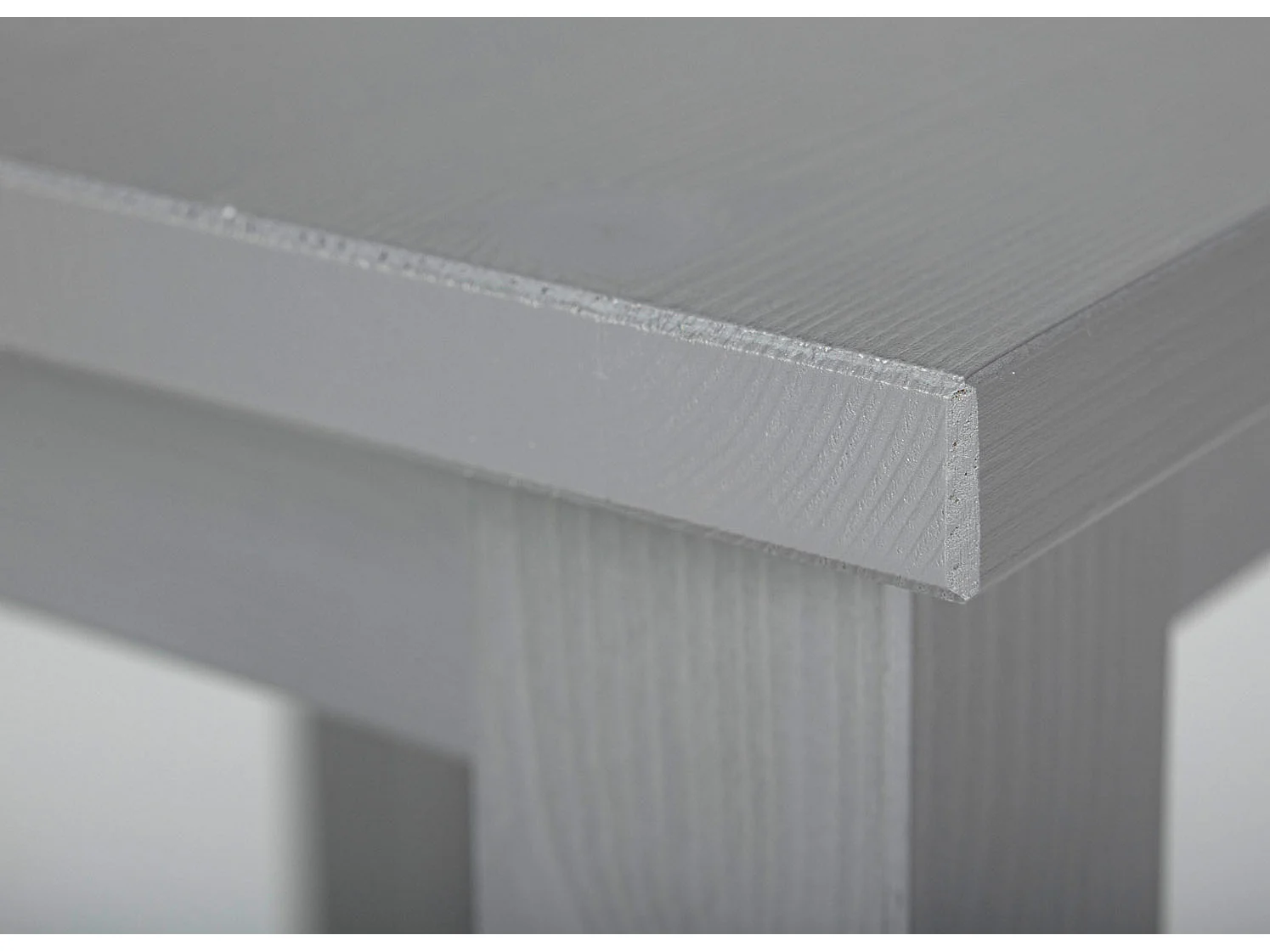 Table d'Appoint en Bois Massif "Nina" 55cm Gris Laqué