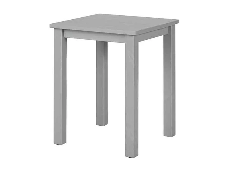 Table d'Appoint en Bois Massif "Nina" 55cm Gris Laqué