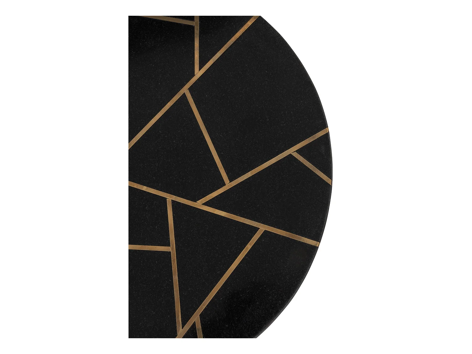 Lot de 2 Tables Gigognes "Lolita" 56cm Or & Noir