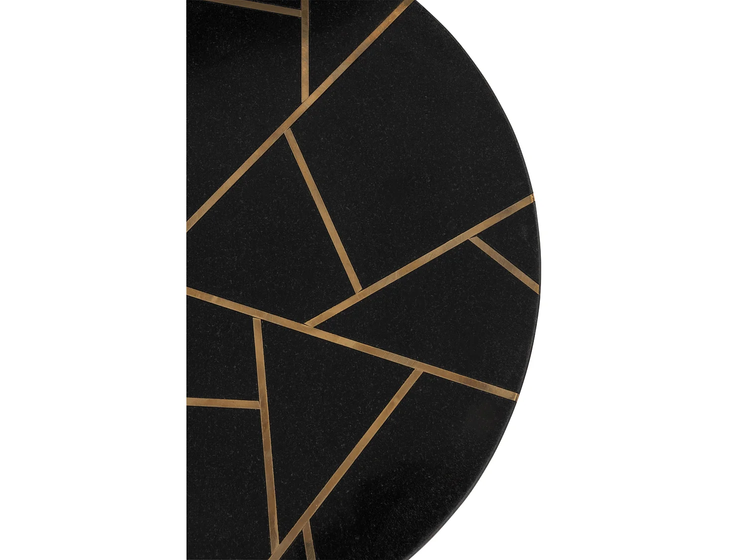 Lot de 2 Tables Gigognes "Lolita" 56cm Or & Noir