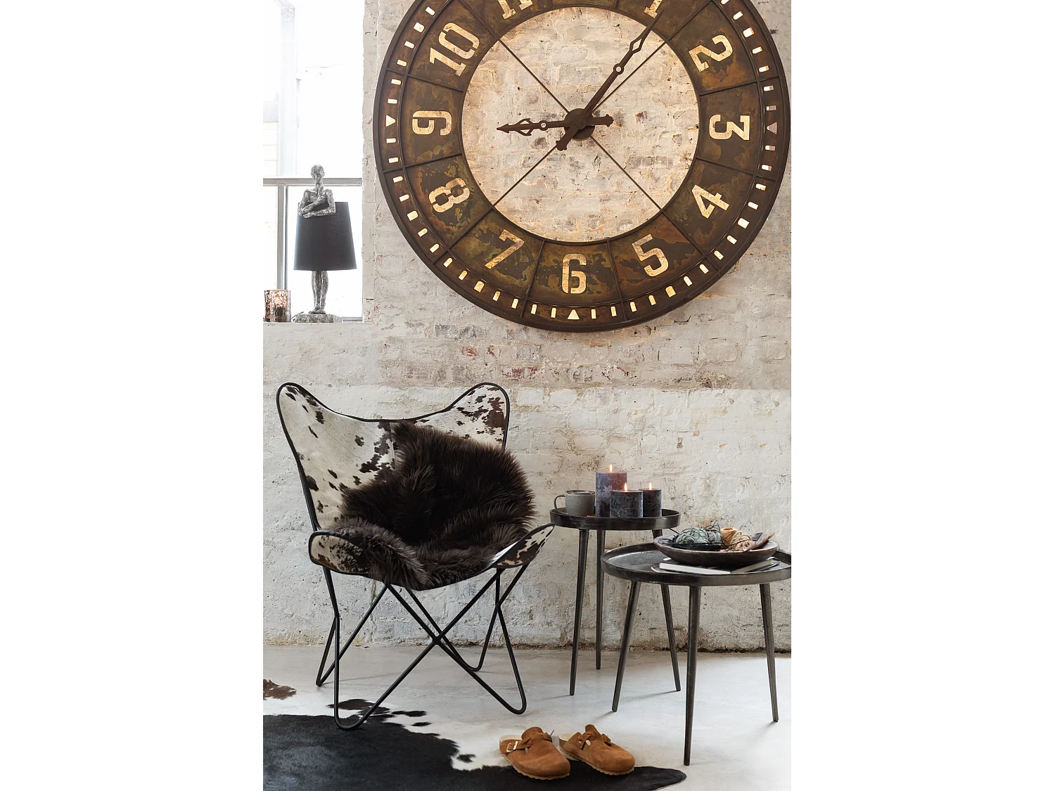 Lot de 3 Tables d'Appoint Rondes "Cario" 61cm Gris