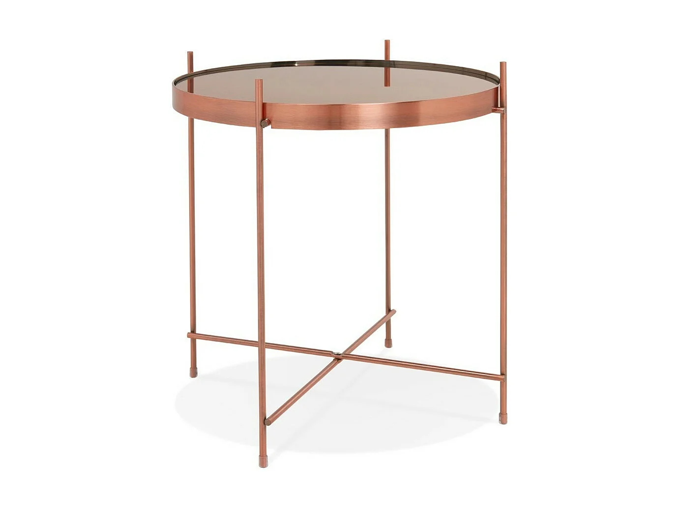 Table d'Appoint Ronde Pliable "Minois" 45cm Cuivre