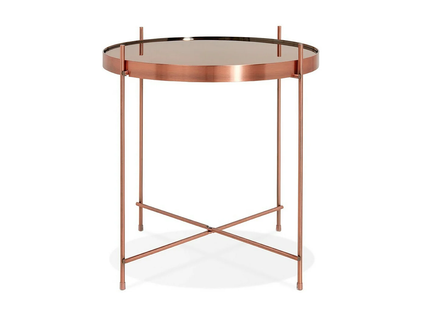 Table d'Appoint Ronde Pliable "Minois" 45cm Cuivre