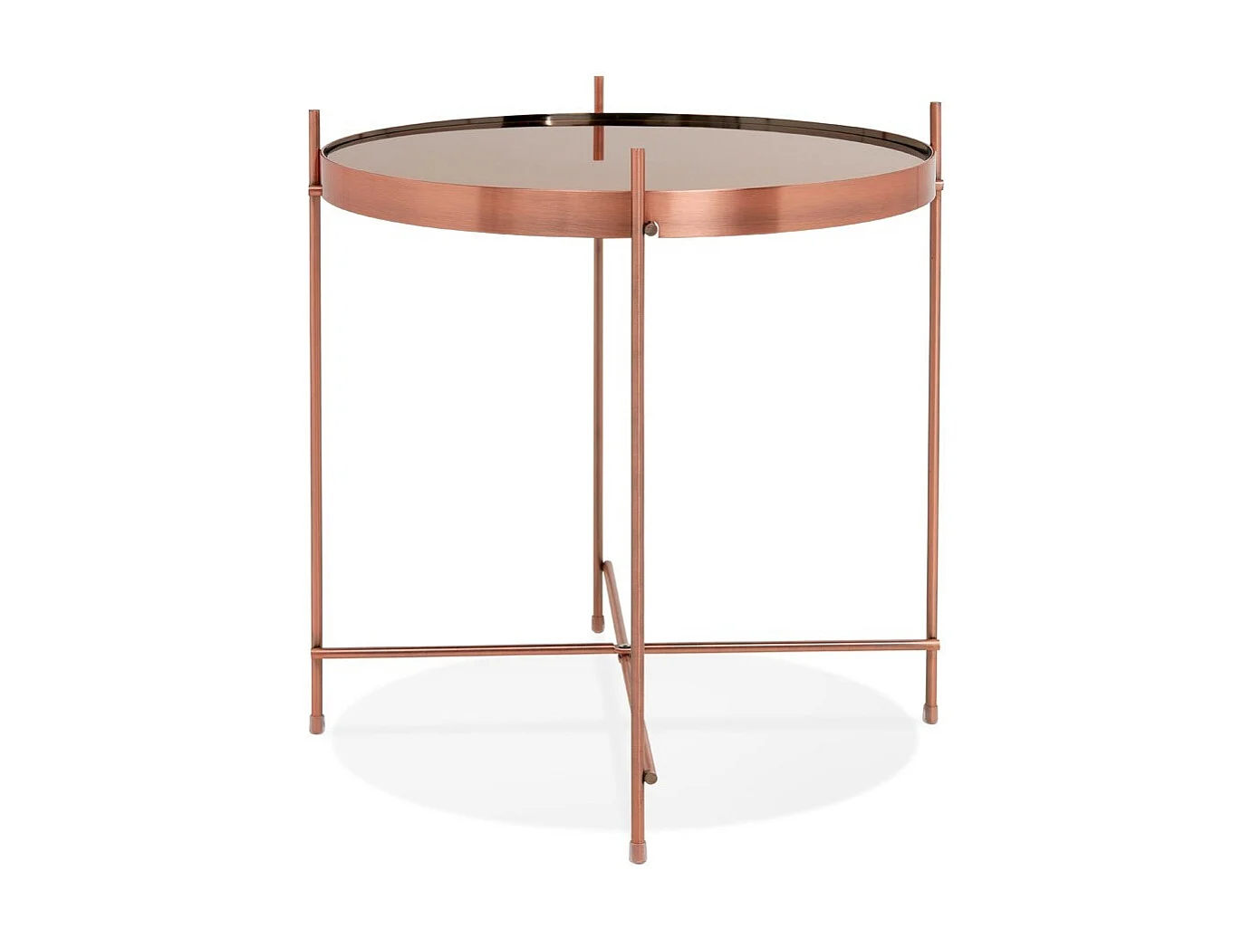 Table d'Appoint Ronde Pliable "Minois" 45cm Cuivre