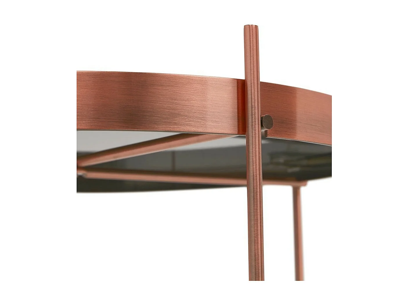 Table d'Appoint Ronde Pliable "Minois" 45cm Cuivre