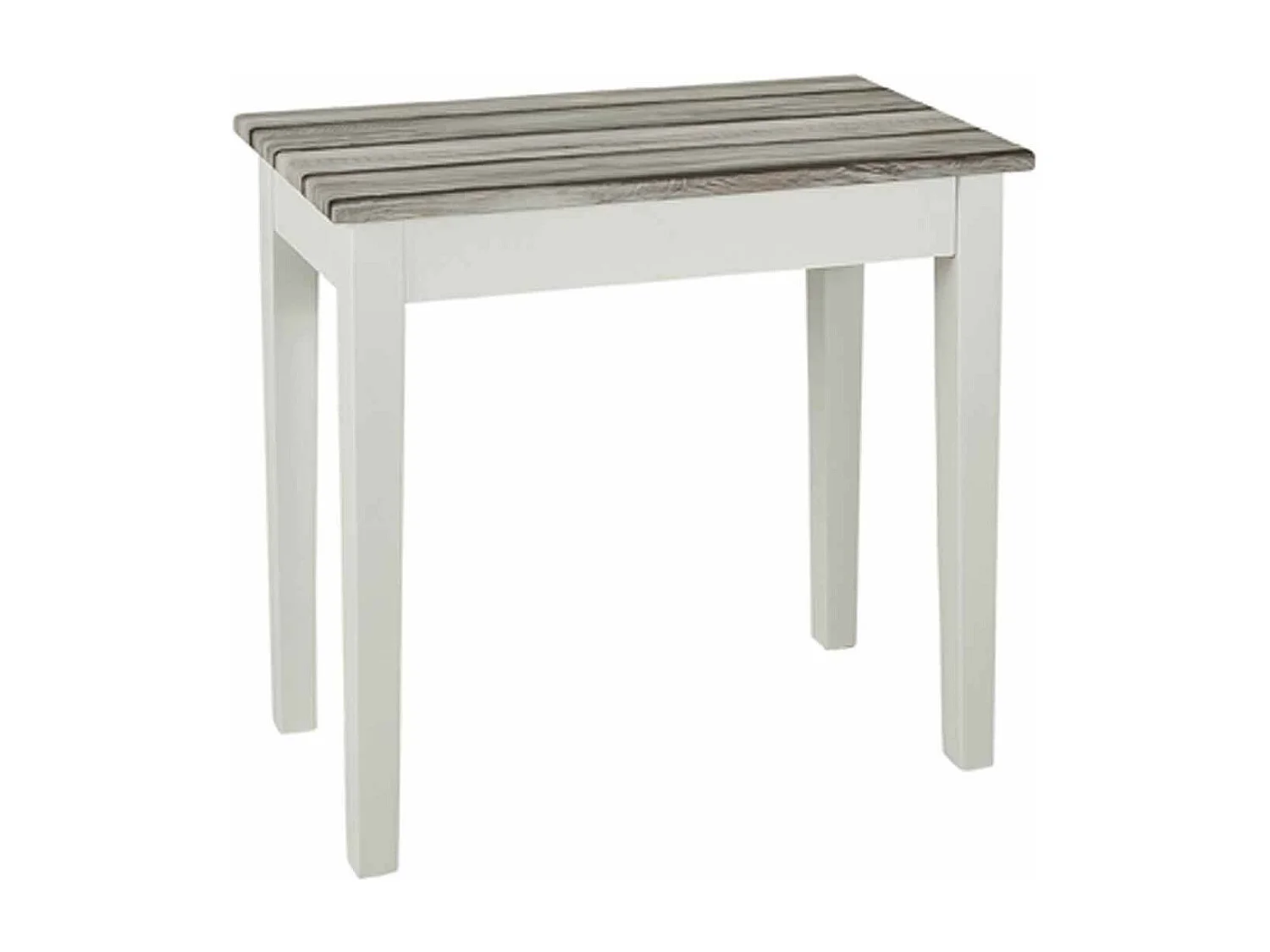 Table d'Appoint Vintage "Maritimo" 56cm Blanc