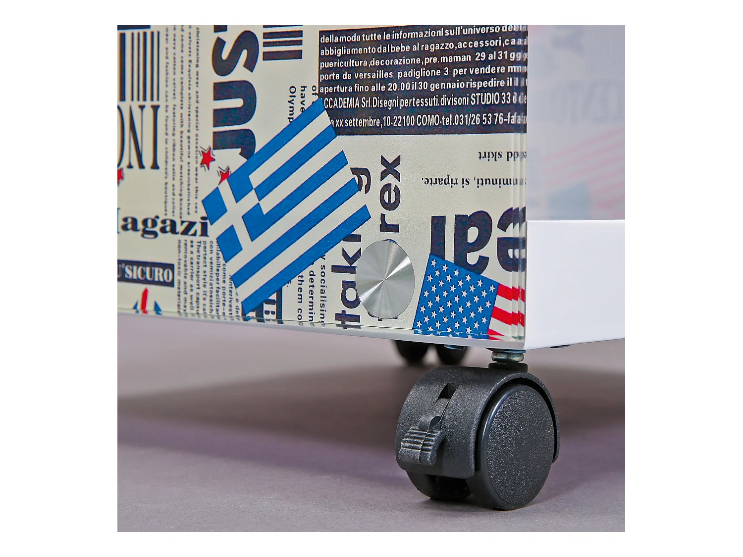 Table d'Appoint Design Verre "Ottawa" 46cm Blanc