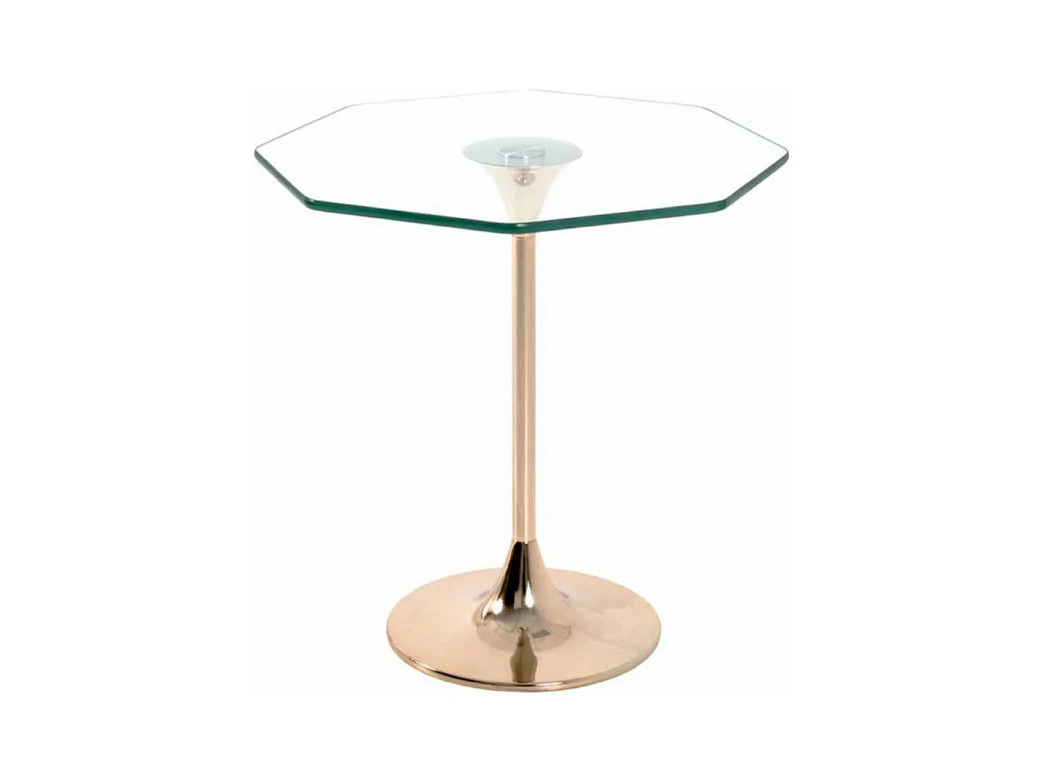 Table d'Appoint Design en Verre "Lya" 47cm Or